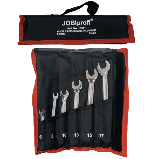 KLUCZE PŁASKO-OCZKOWE 6-17 MM 6 ELEM. POL "JOBI" -zdjęcie numer 1