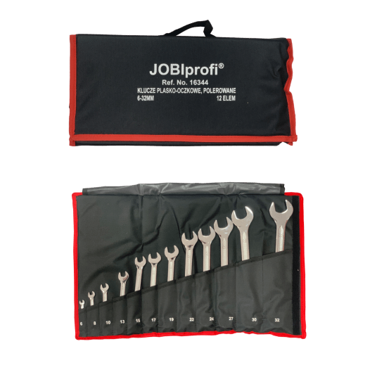KLUCZE PŁASKO-OCZKOWE 6-32 MM 12 ELEM. POL "JOBI" -zdjęcie numer 1