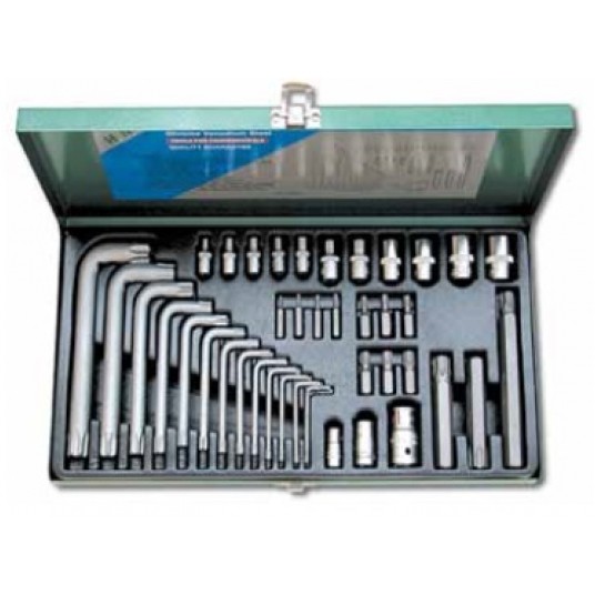 KOMPLET NASADEK, BITÓW I KLUCZY TORX, 1/2", 40EL. -zdjęcie numer 1