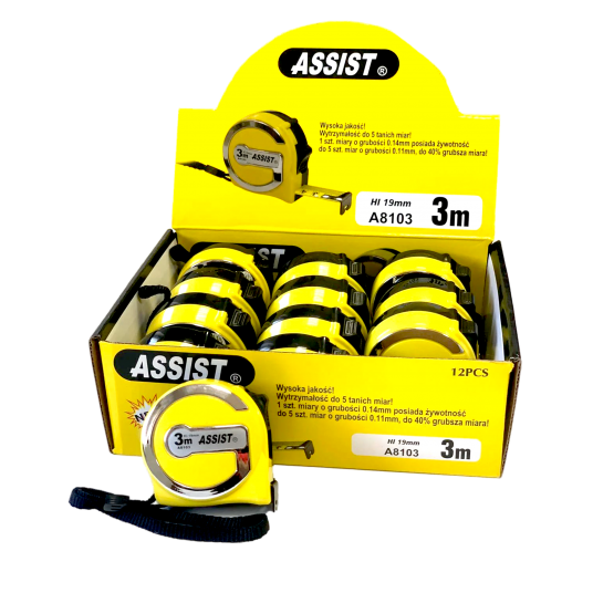 MIARA ZWIJANA 3 M ŻÓŁTA ASSIST, GR. 0,14MM -zdjęcie numer 1