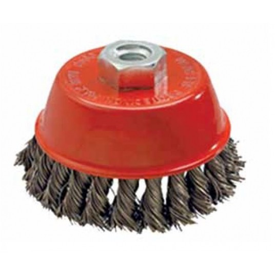 SZCZOTKA CZOŁOWA Z GW.M14 75MM STALOWA SPLOT 0.5MM -zdjęcie numer 1