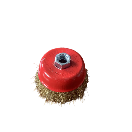 SZCZOTKA CZOŁOWA Z GWINTEM M14 75MM MOSIĘŻNA -zdjęcie numer 1