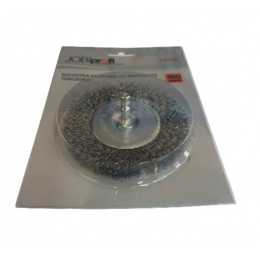 SZCZOTKA NA WIERTARKĘ JOBIPROFI, HEX,100MM STALOWA -zdjęcie numer 1