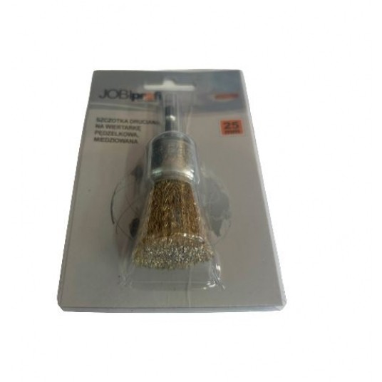 SZCZOTKA PĘDZELKOWA, JOBIPROFI, HEX, MIEDŹ, 19MM -zdjęcie numer 1