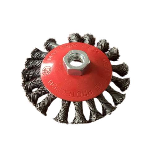 SZCZOTKA TARCZOWA Z GW.M14 125MM STAL.SPLOT 0.5MM -zdjęcie numer 1