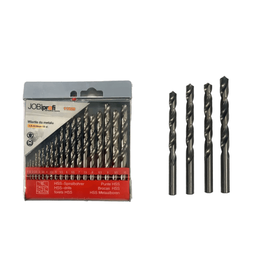 WIERTŁA DO METALU "JOBI" HSS-G 1.0-10.0 MM 19 EL. -zdjęcie numer 1