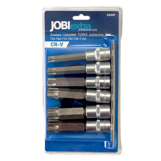 ZESTAW NASADEK 1/2" TORX JOBIEXTRA T55-T100 -zdjęcie numer 1