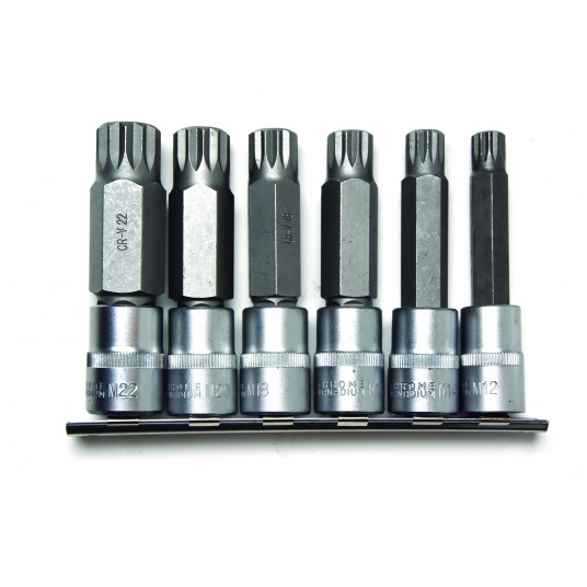 ZESTAW NASADEK SPLINE 6 ELEM. M12-M22 -zdjęcie numer 1