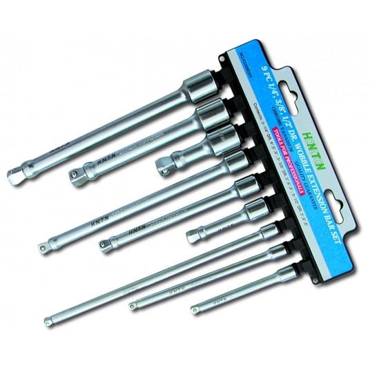 ZESTAW PRZEDŁUŻEK "HONITON" 3/8" 9 ELEM. uchylne -zdjęcie numer 1