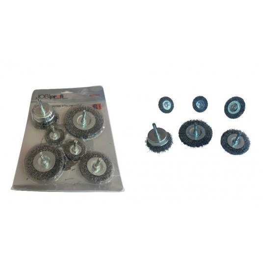 ZESTAW SZCZOTEK Z TRZPIENIEM, HEX, 6EL., STAL -zdjęcie numer 1