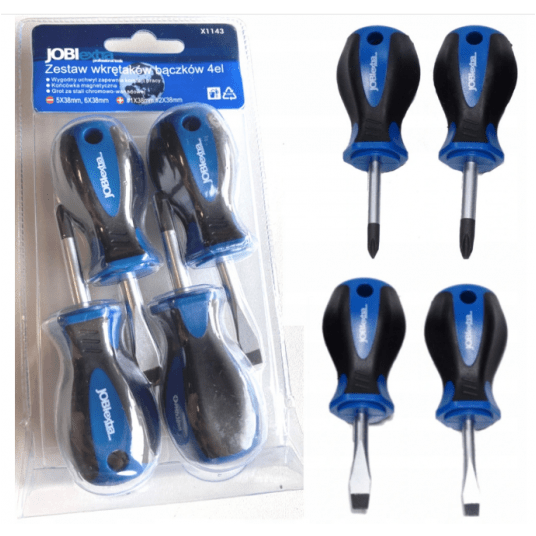 ZESTAW WKRĘTAKÓW BĄCZKÓW 4 ELEM. JOBIEXTRA -zdjęcie numer 1