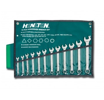 KLUCZE PŁ-O. 12-kąt NA PŁACHCIE 6-32 MM, 22 ELEM.