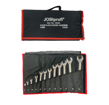 KLUCZE PŁASKO-OCZKOWE 6-32 MM 12 ELEM. POL "JOBI"