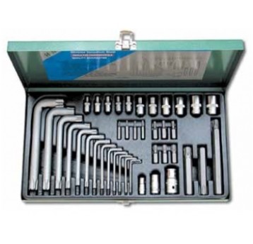 KOMPLET NASADEK, BITÓW I KLUCZY TORX, 1/2", 40EL.