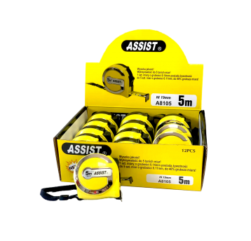MIARA ZWIJANA 5 M ŻÓŁTA ASSIST, GR. 0,14MM