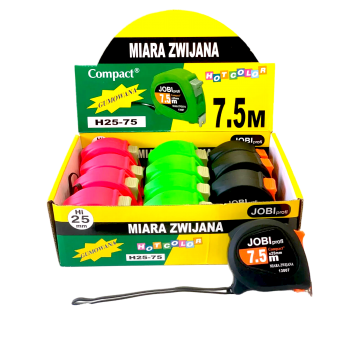 MIARA ZWIJANA "JOBI" GUMOWANA 7,5* 0,25M