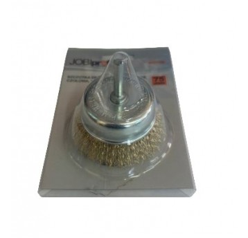 SZCZOTKA CZOŁOWA JOBIPROFI, HEX, 100MM MIEDŹ.