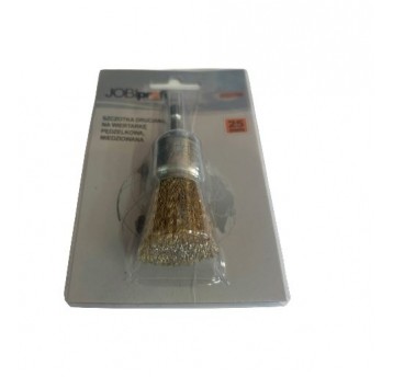 SZCZOTKA PĘDZELKOWA, JOBIPROFI, HEX, MIEDŹ, 19MM