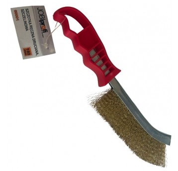 SZCZOTKA RĘCZNA, JOBIPROFI, MIEDZIOWANA, 180MM