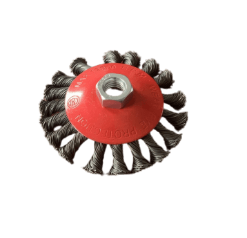 SZCZOTKA TARCZOWA Z GW.M14 100MM STAL.SPLOT 0.5MM