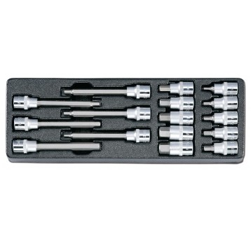 WKŁAD - ZESTAW NASADEK 1/2" Z BITEM HEX HONITON