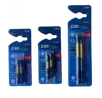ZESTAW BITÓW IMPACT JOBIEXTRA, H4, 100MM, 2 EL.