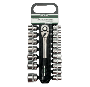 ZESTAW NASADEK "HONITON" 1/2" 19 EL.+ GRZECHOTKA