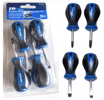 ZESTAW WKRĘTAKÓW BĄCZKÓW 4 ELEM. JOBIEXTRA